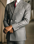 2 Pcs Jacket Pants Modern Hot Fix Wedding Suits
