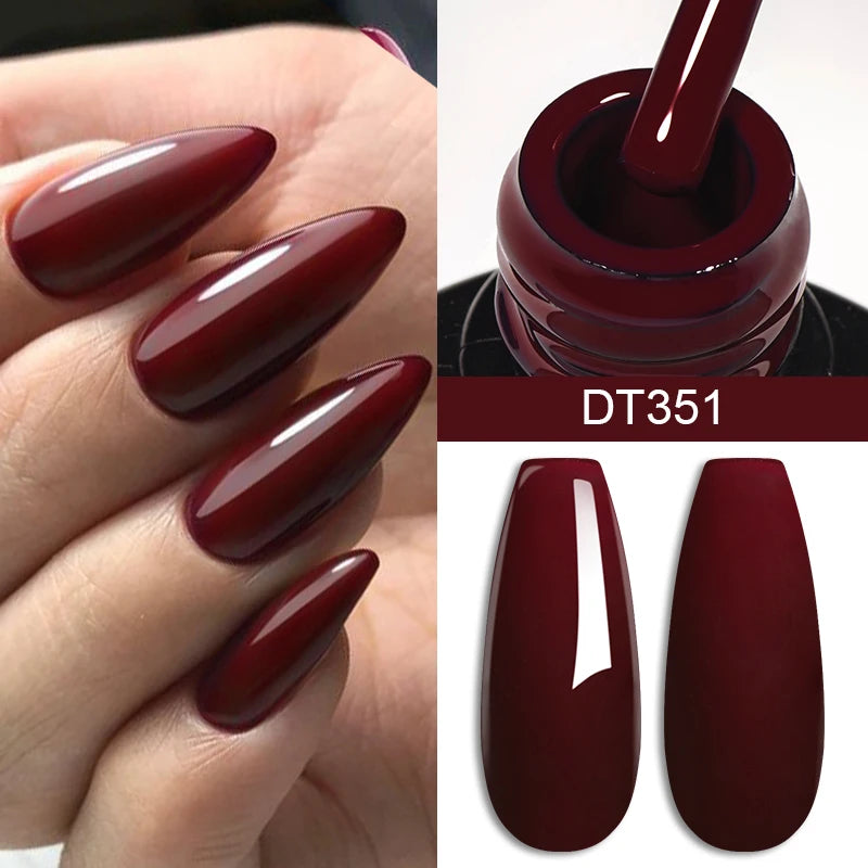 7ml Wine Red Gel Nail Polish Long-Lasting