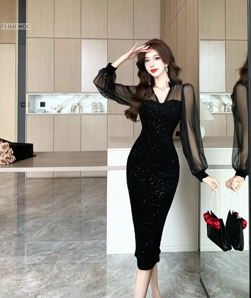 New Year French Design Party Dress Elegant