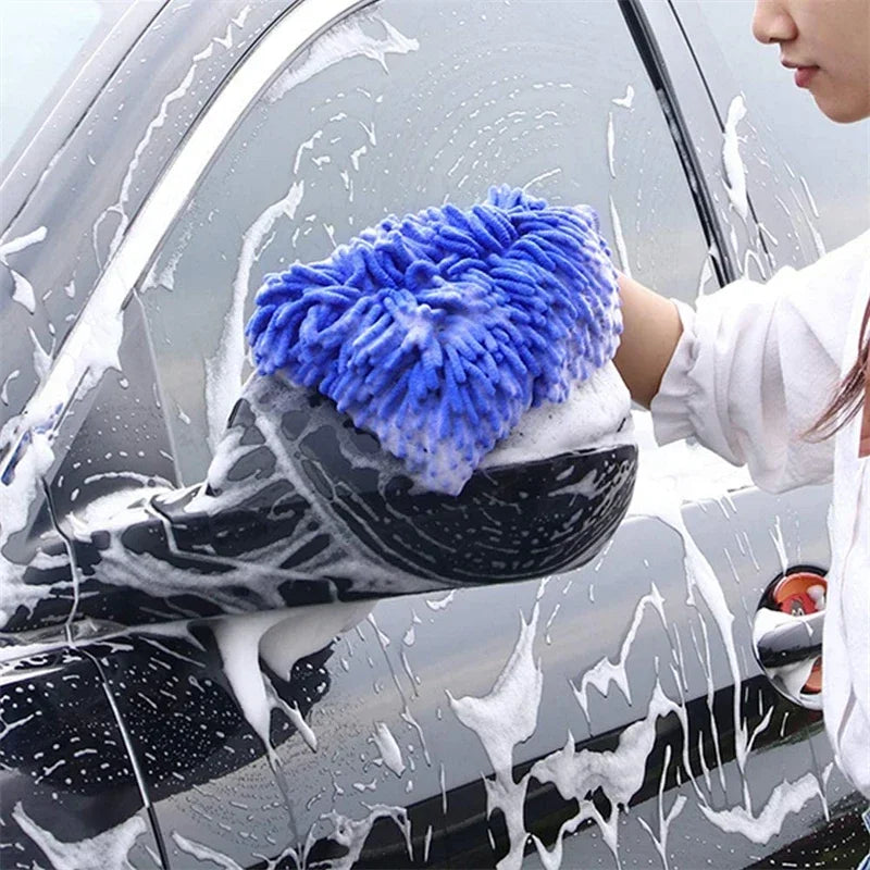 1/2pcs Microfiber Chenille Glove Car Wash