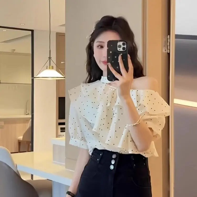 Summer New Design Sensation Small Crowd Chiffon Shirt