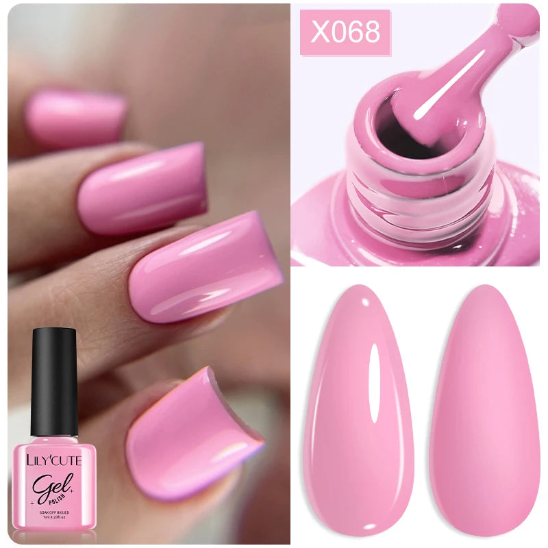 LILYCUTE 7ml Macaron Cream Gel Nail Polish