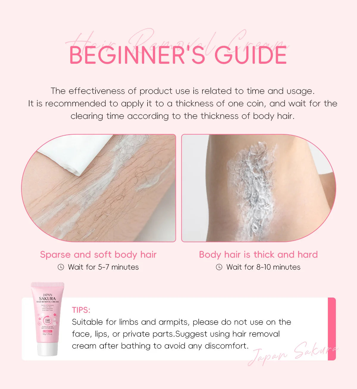 Sakura Hair Removal of Arm Armpit Legs,for Men Woman