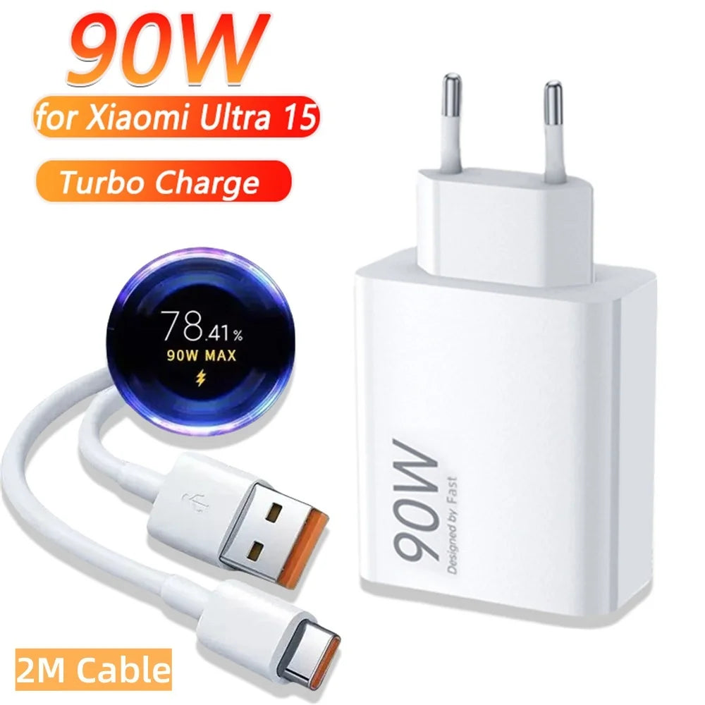90W USB Fast Charging Adapter with Type C
