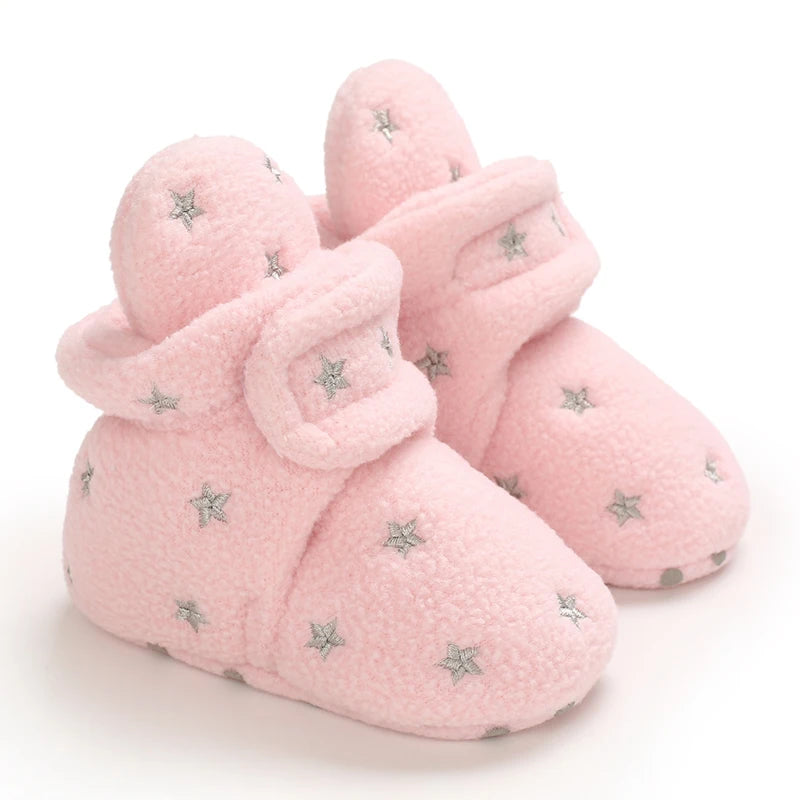 Autumn and Winter 0-1 Year Old Colorful Love Cotton Shoes