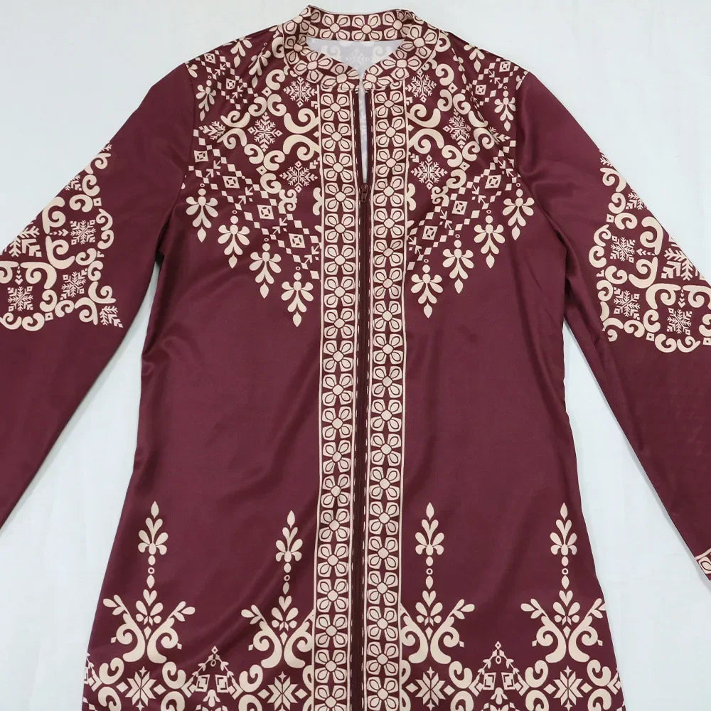 Muslim Women Zipper Long Dress Robe Dubai Abaya Outfits