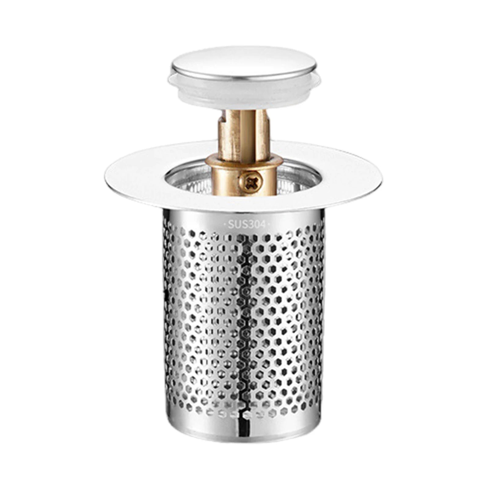 Bathroom Sink Plug Stopper Stainless Steel Filter Basket