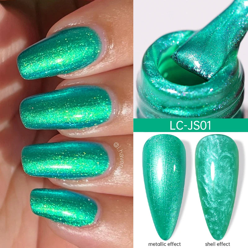 LILYCUTE Nude Crystal Rubber Base Gel Nail Polish
