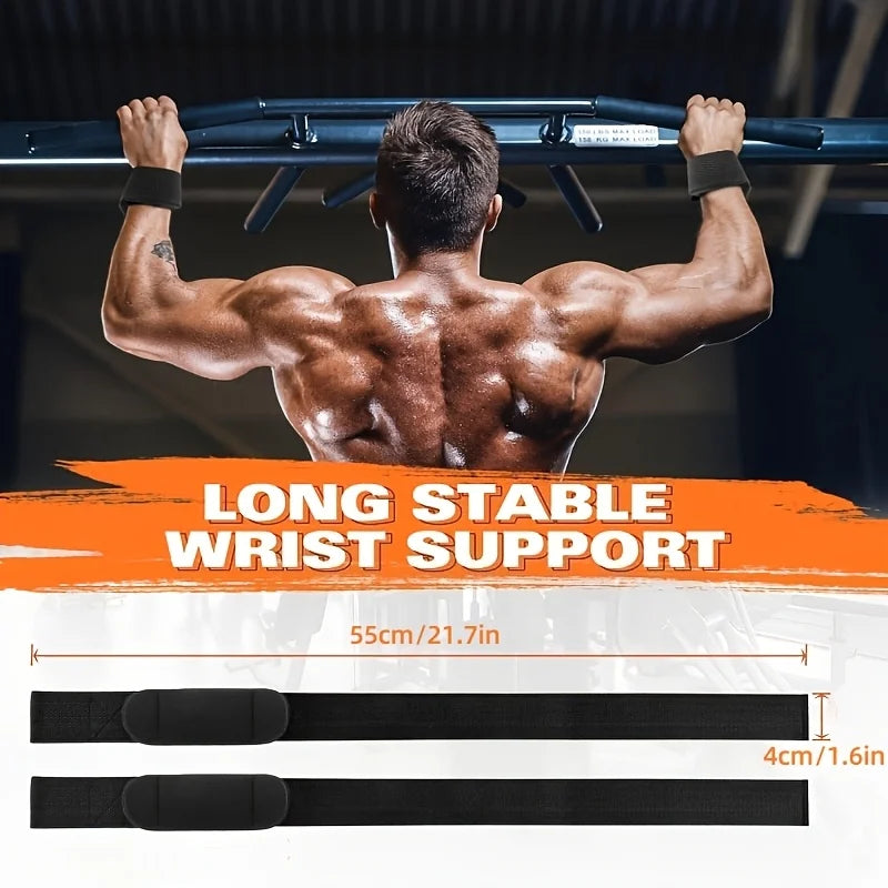 Gym Wrist Wraps with Extra Hand Grips for Strength Training