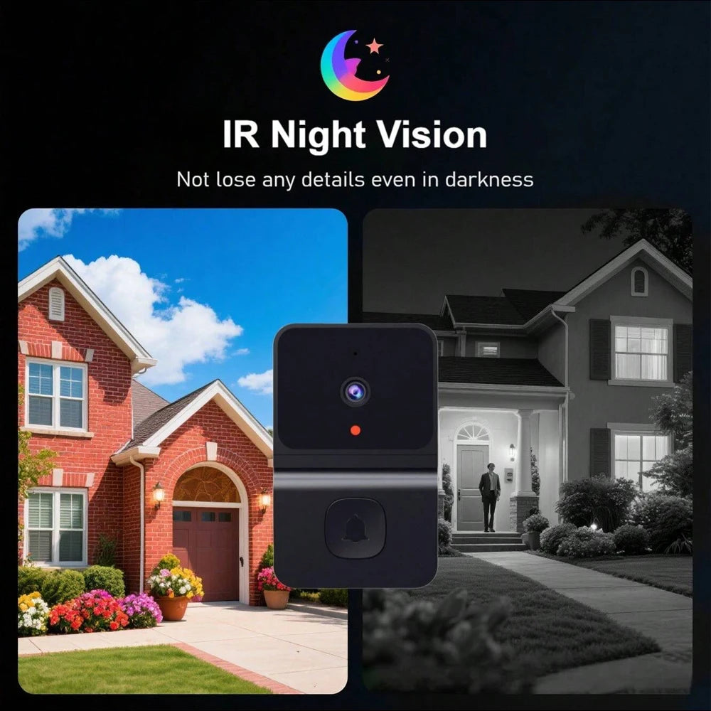 Wireless Doorbell WiFi Outdoor HD Camera Security Door Bell