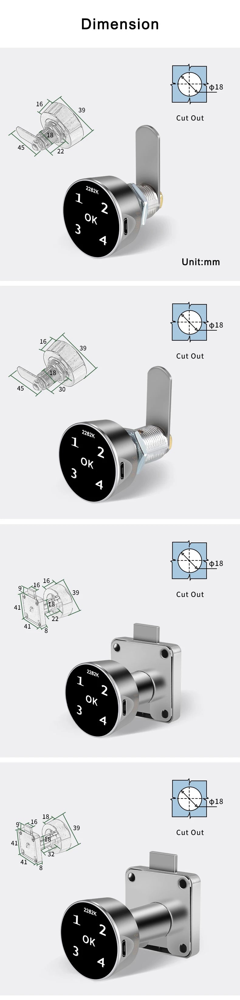 Keyless Touch Keypad Digital Password Code