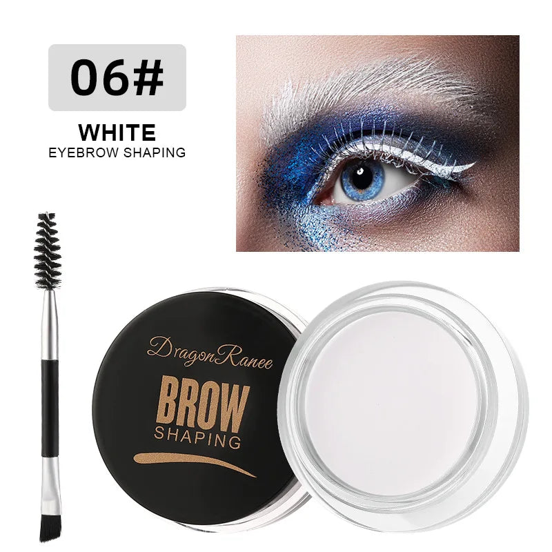 White Bushy Eyebrow Gel - European & American Style