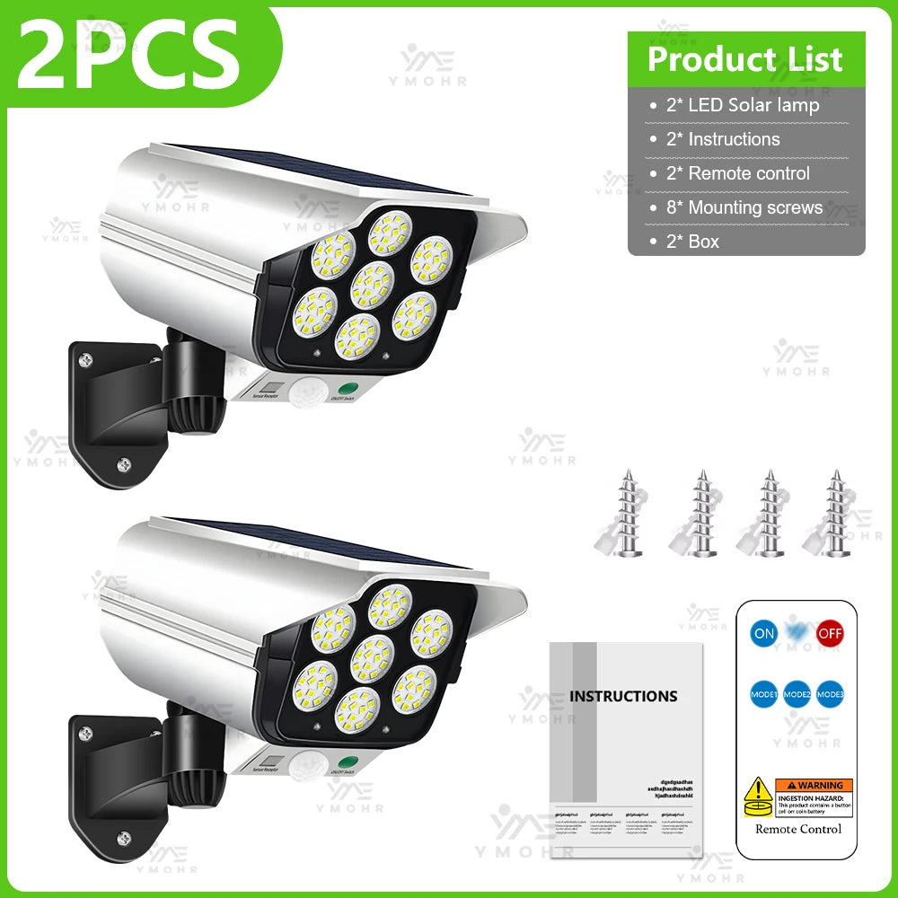Simulation Monitoring Solar Lights Outdoor Waterproof Solar LED Motion Sensor Light