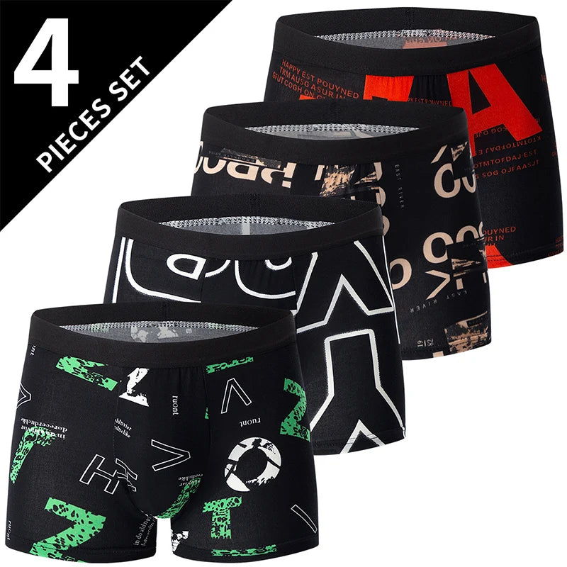 4/5Pcs MEN'S Waist plus Size Underwear