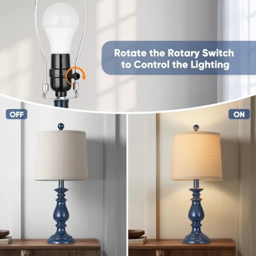 Farmhouse Table Lamp Set