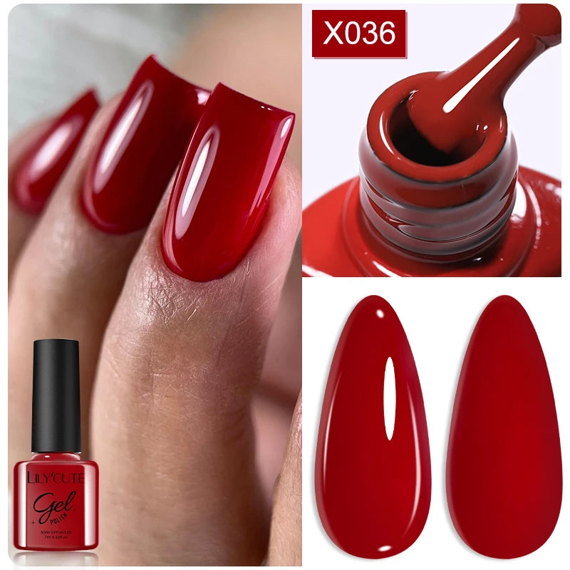 Brown Red Purple Nail Gel Polish Coffee Color Series