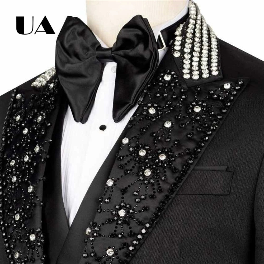 High-End Luxury Beading Suit Set for Men,