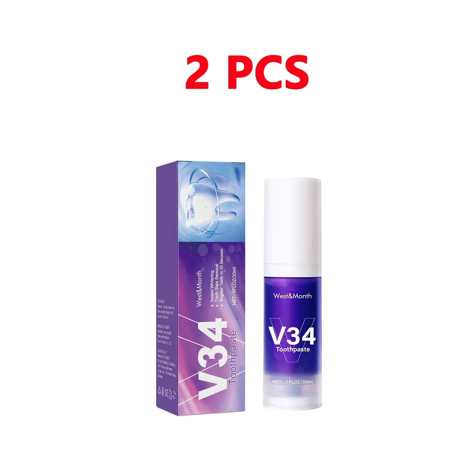 V34 Teeth Whitening Toothpaste