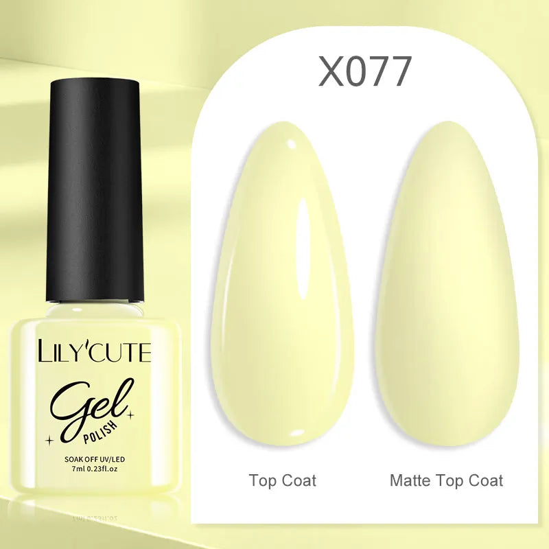 LILYCUTE Nude Crystal Rubber Base Gel Nail Polish