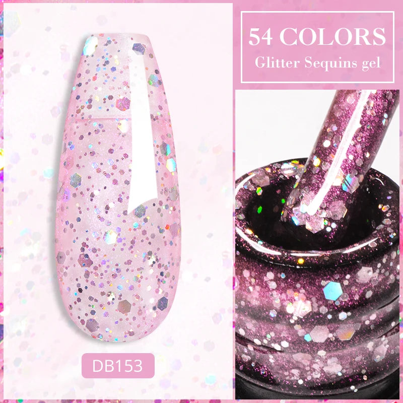 Gold Sliver Reflective Nail Gel Polish