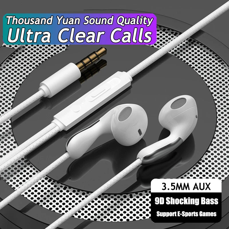 9DHIFI Heavy Bass Stereo Sport Music Wired Earphones