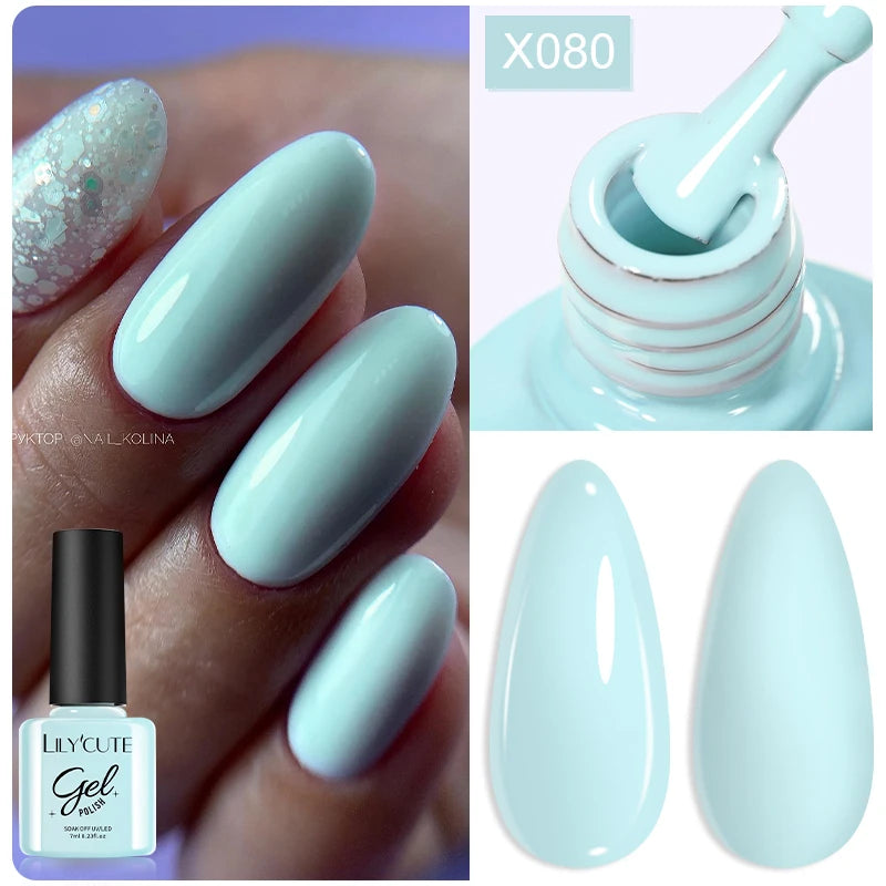 LILYCUTE 7ml Macaron Cream Gel Nail Polish