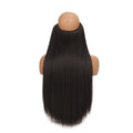 No Clip In Hair Extensions Fish Line Straight Curly Wig