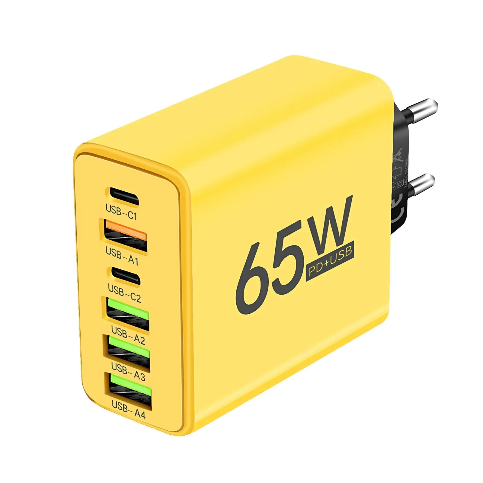 65W USB 6 Ports Type C Quick Charger