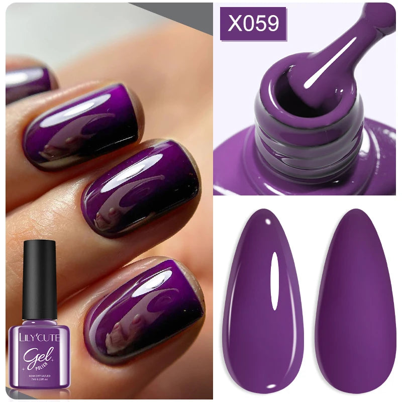 LILYCUTE 7ml Macaron Cream Gel Nail Polish