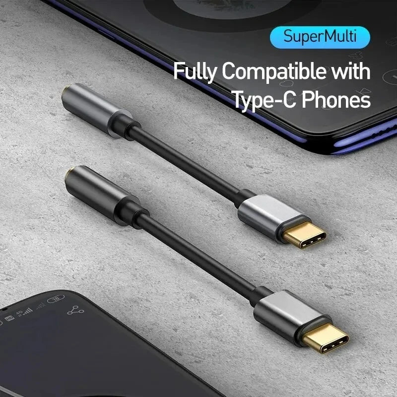 Type C to 3.5mm Earphone Jack AUX USB C Cable Adapter