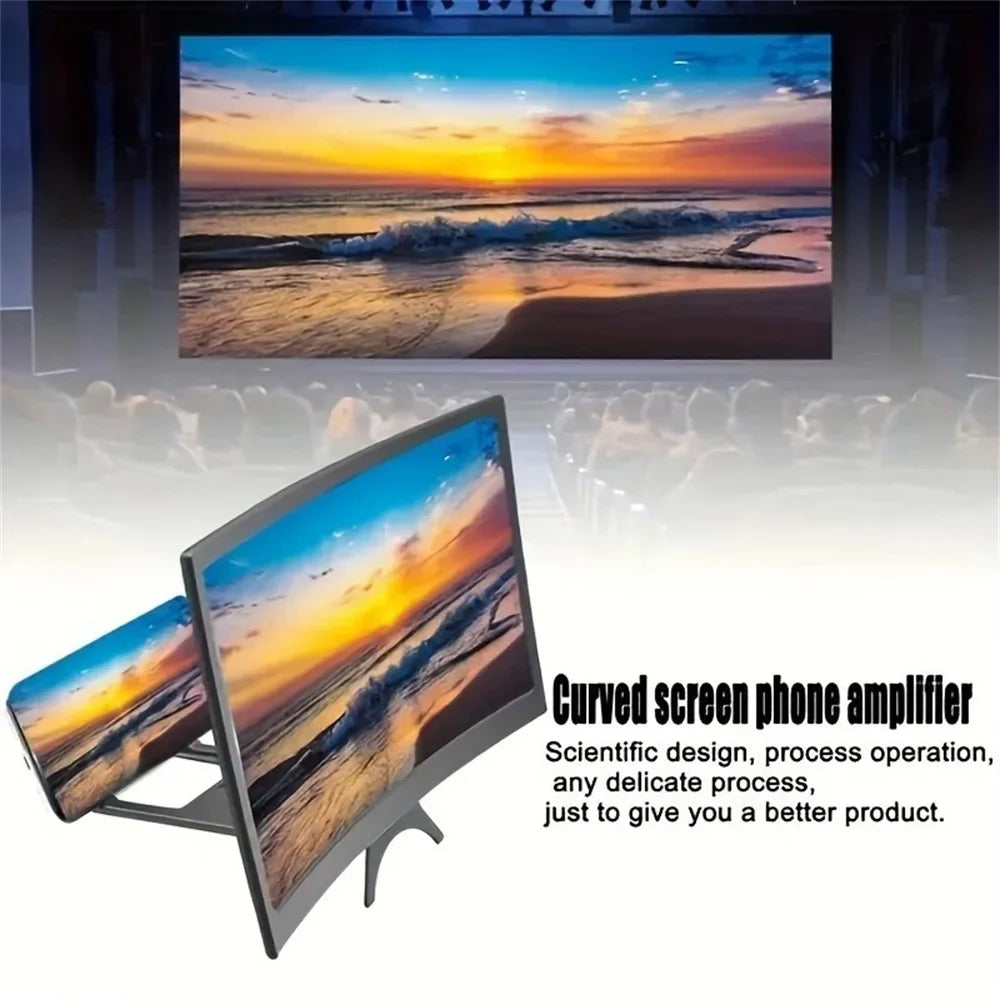 3D Mobile Phone Screen,12 Inch Enlarged Screen Foldable Holder