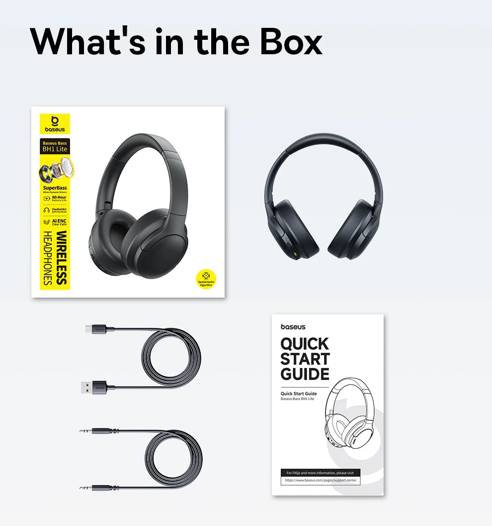 Wireless Headphones Bluetooth, Battery Capacity: 600 mAh / 2.22 Wh