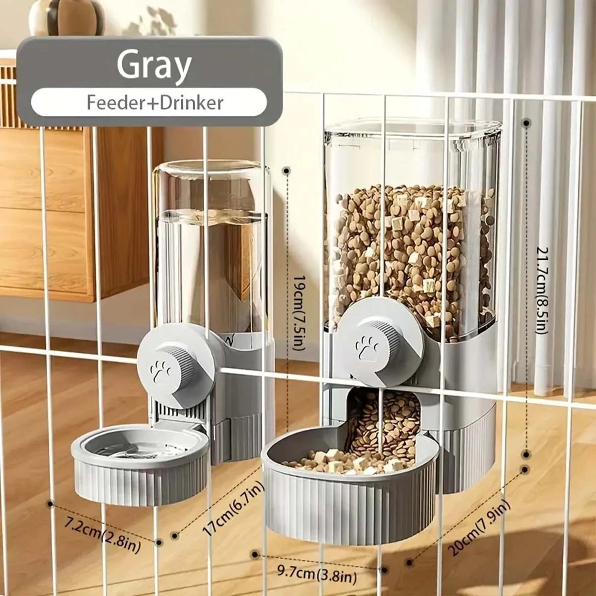 Hanging Automatic Pet Food Feeder/Water