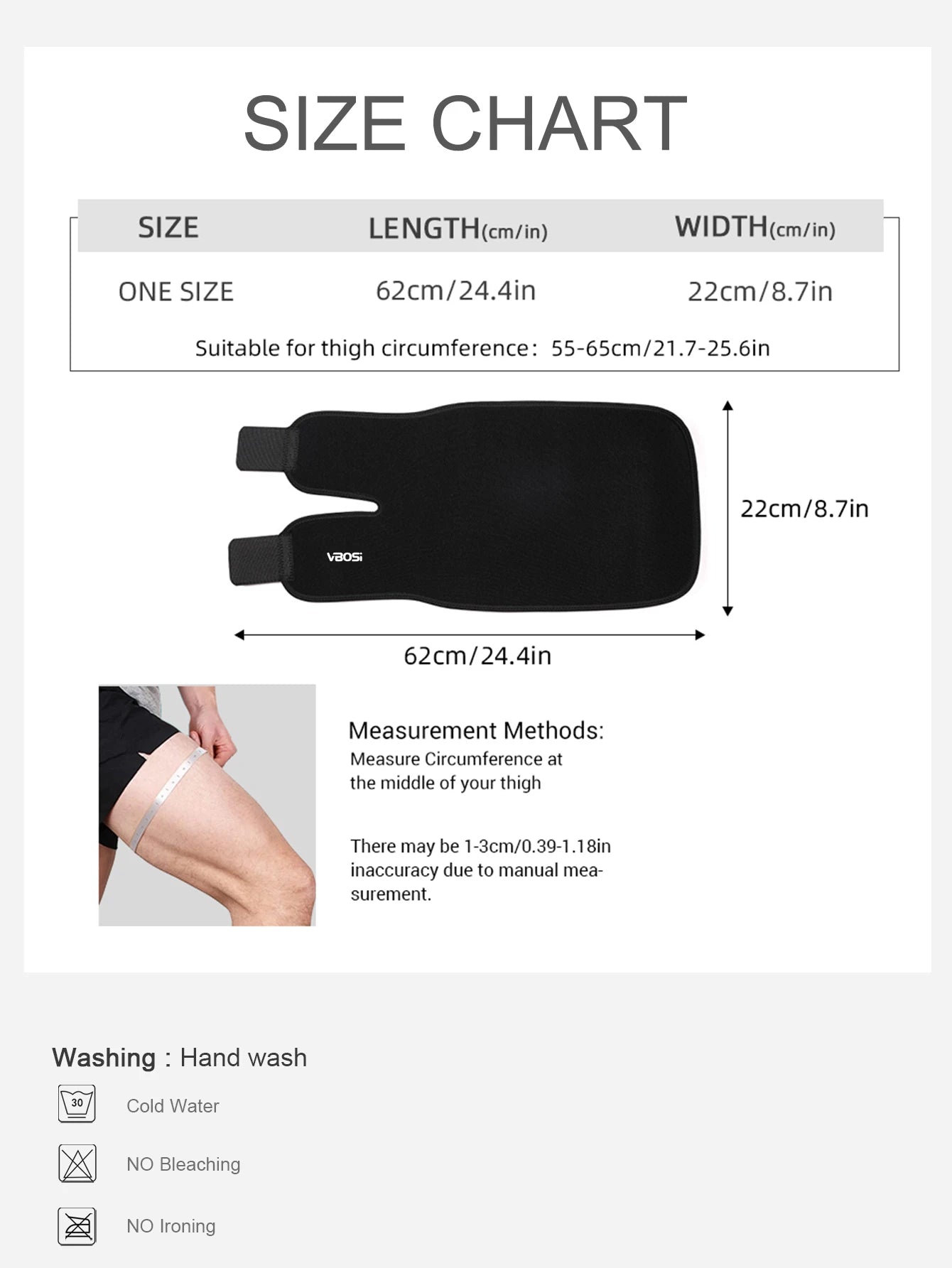 1 Pc Women Men Neoprene Adjustable Breathable Thigh Support Sleeve
