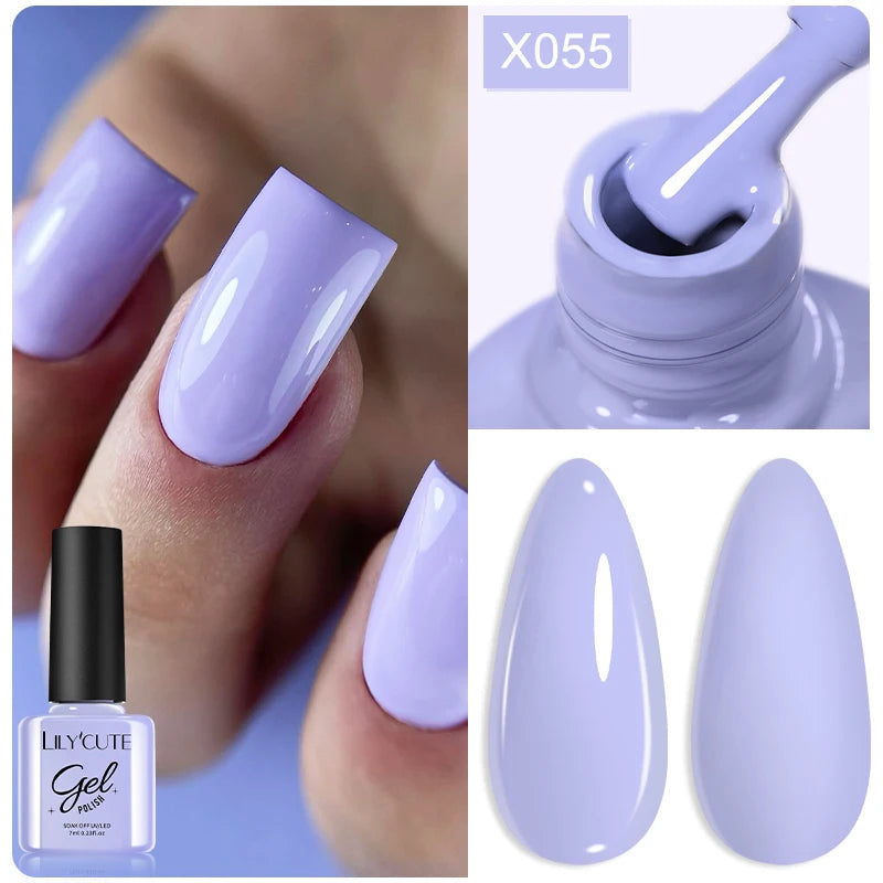 LILYCUTE 7ml Macaron Cream Gel Nail Polish