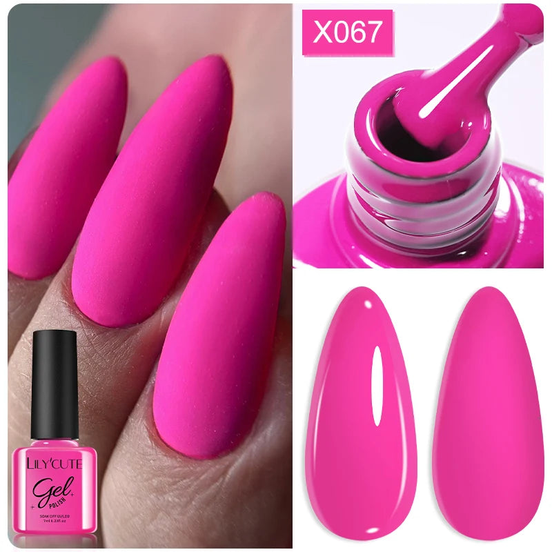 LILYCUTE 7ml Macaron Cream Gel Nail Polish