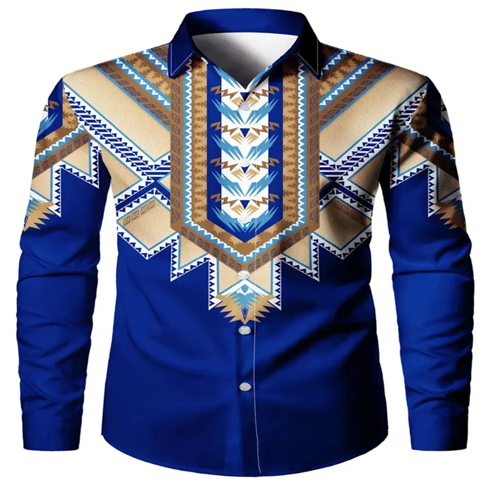 Men's Fashion Printed Shirt Retro Style, New 2026 fashion