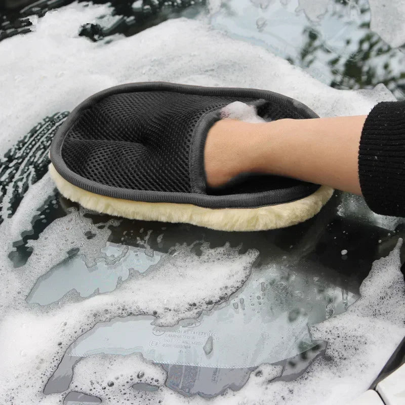 1pcs Car Washing Imitation Wool Gloves