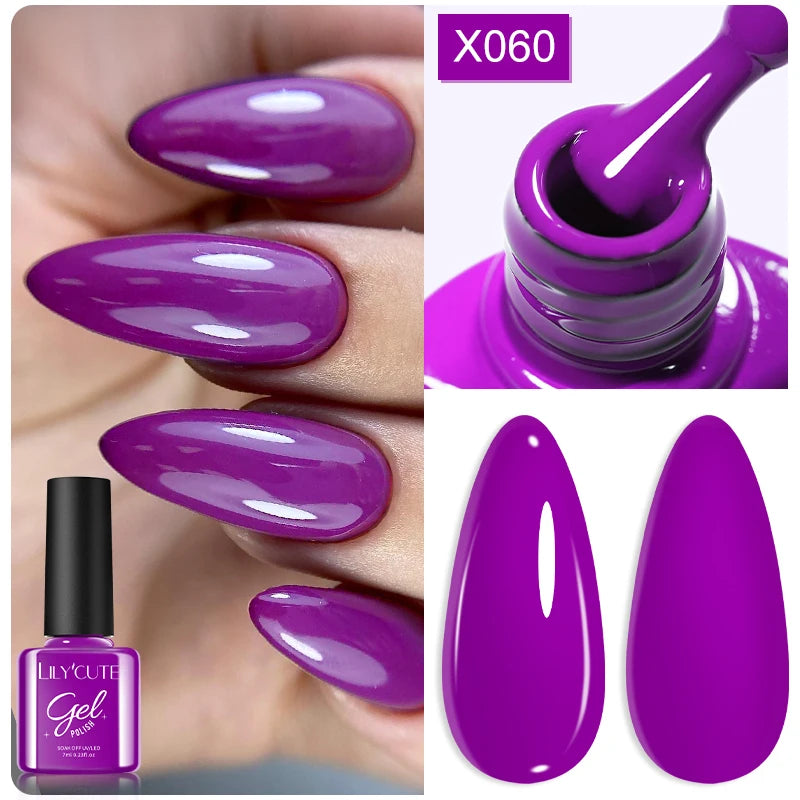 Brown Red Purple Nail Gel Polish Coffee Color Series