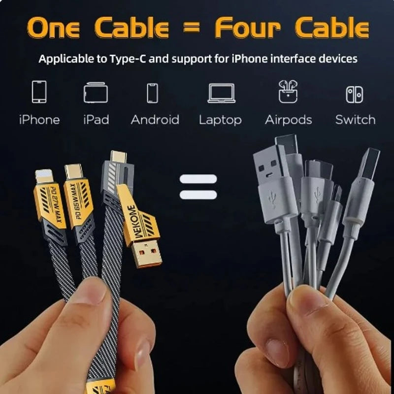 Four-in-one Multi-function Data Cable