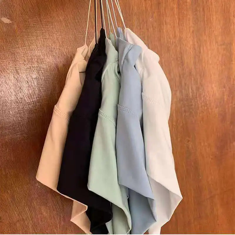 1pc Women Sexy Solid Color Camisole Ice Silk Tube Seamless
