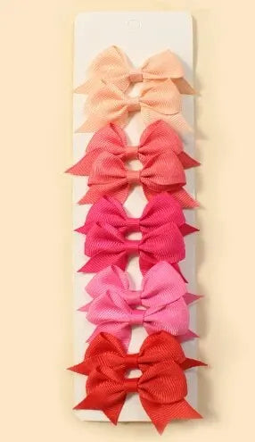 10Pcs Cute Bows Baby Hair Clips for Baby Girl