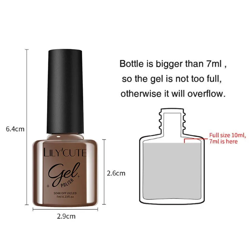 Brown Red Purple Nail Gel Polish Coffee Color Series