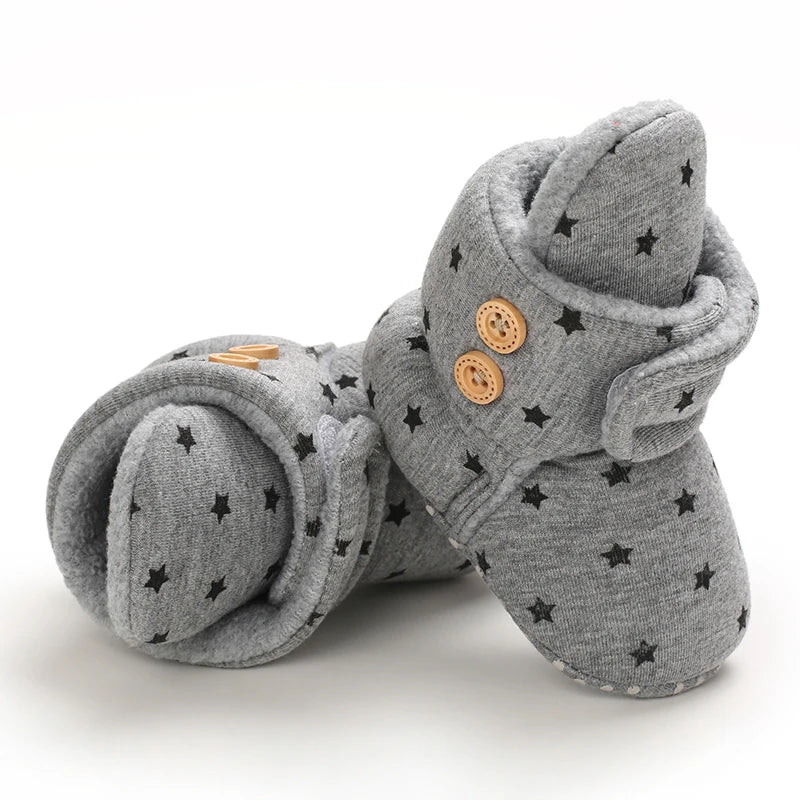 Autumn and Winter 0-1 Year Old Colorful Love Cotton Shoes