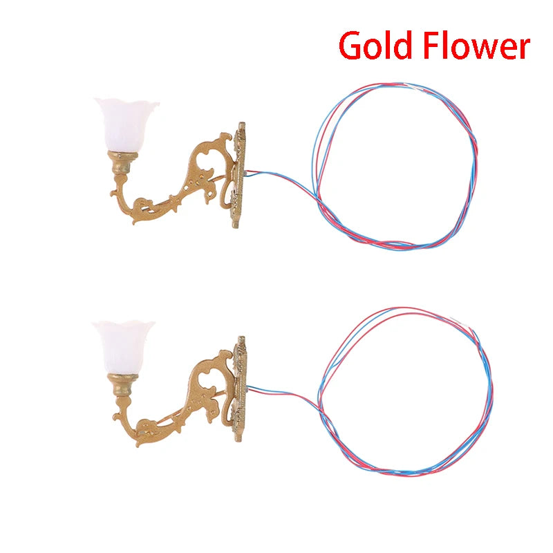 2pcs Dollhouse Wall Lamp