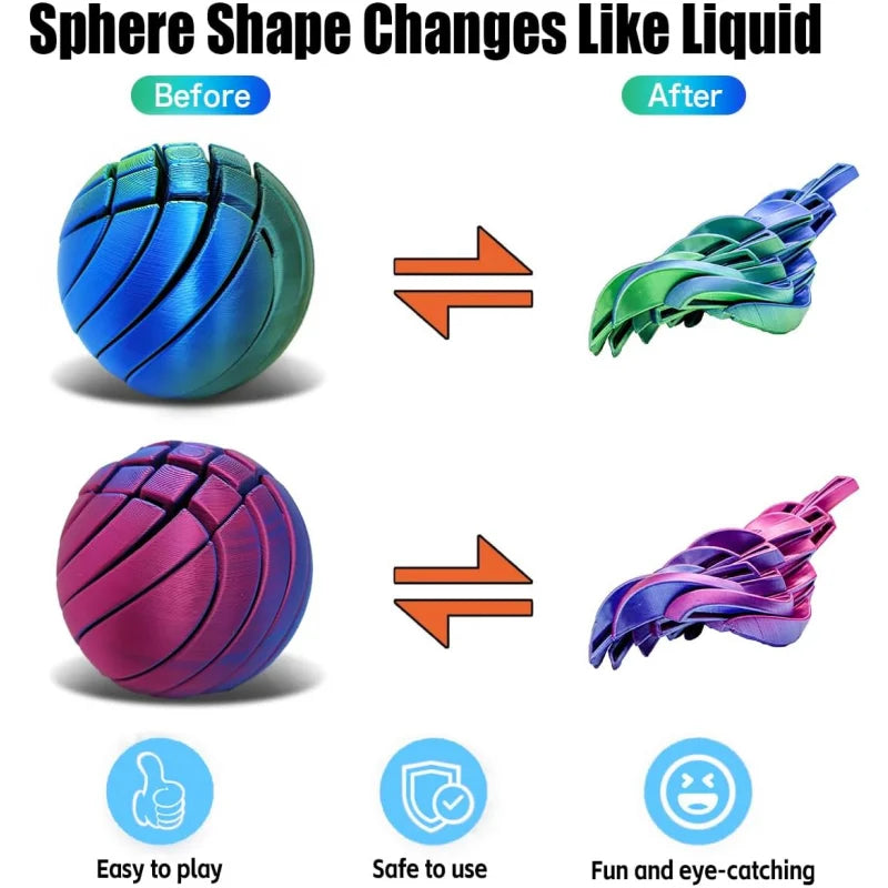 3D Printed Slime Ball Fidget Toy for Anxiety Stress Relief