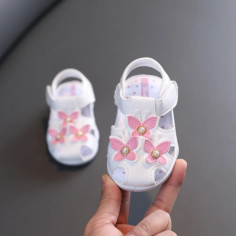 Baby Girls Sounding Shoes for 1-3Year Old Children Princess Walking Shoes