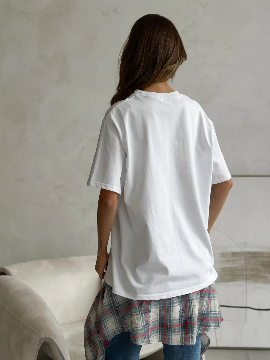 100% Cotton Women's Fashionable Printed T-shirt