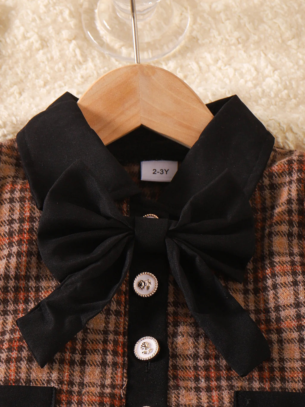 Girls Fashion Plaids Long Sleeve Coat Pleated Short Skirt Two Sets