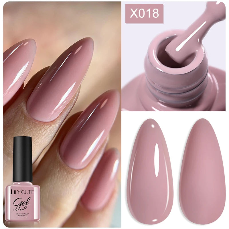 Brown Red Purple Nail Gel Polish Coffee Color Series
